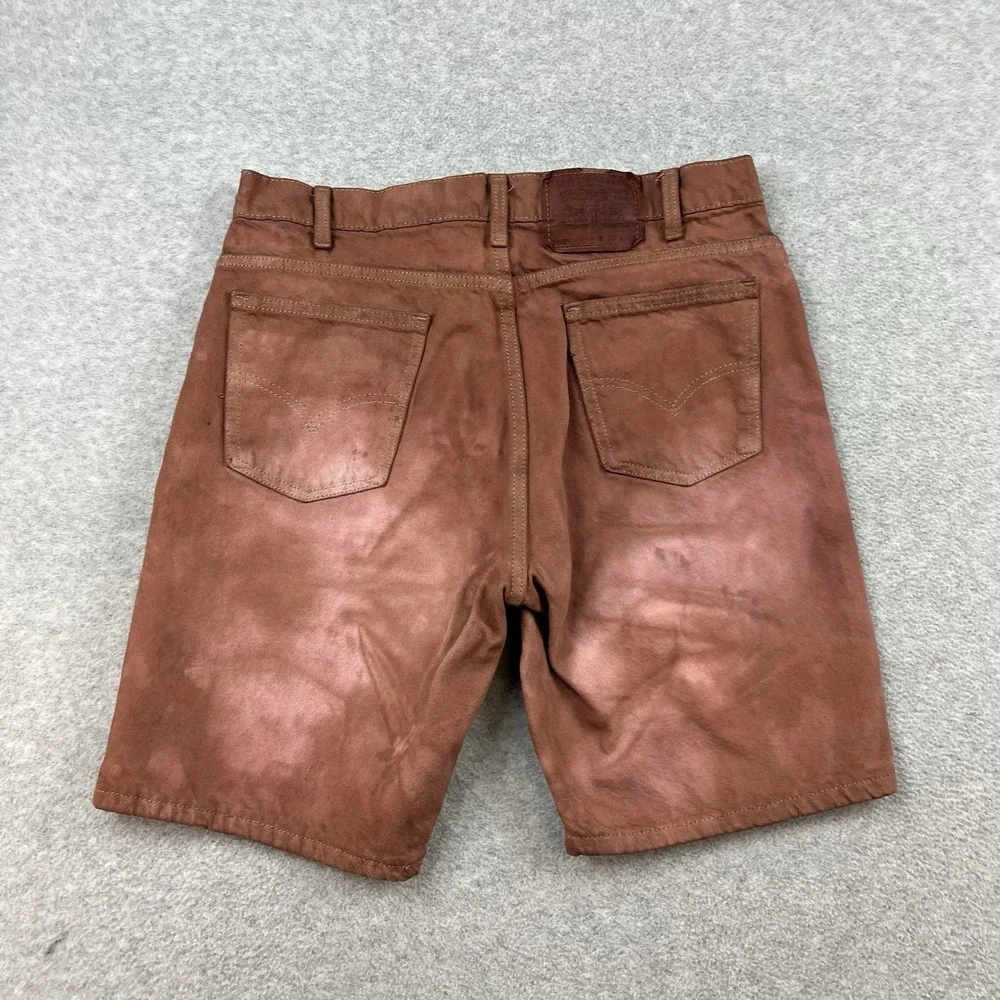 Vintage  Levis 505 Brown‎ Dyed Mens 34 Relaxed Fit Jorts Denim Shorts 90s USA